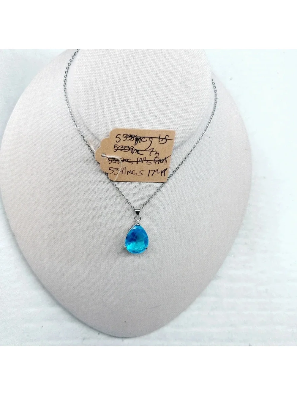 5341mc. Blue Dainty Necklace Bling